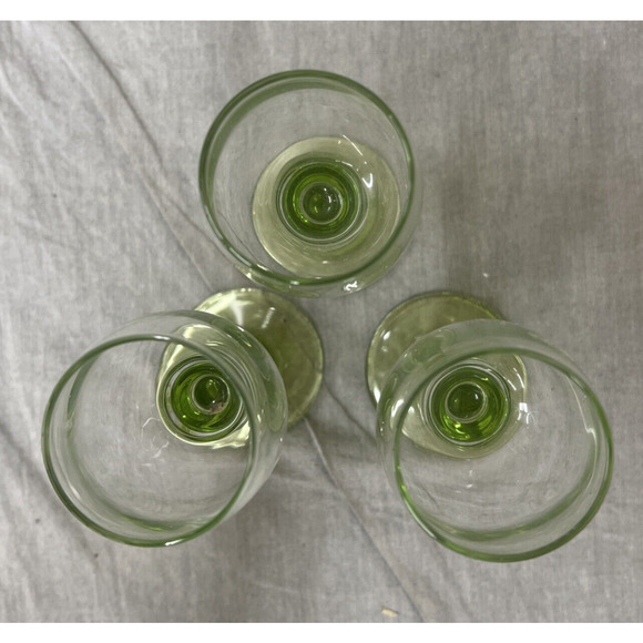 Bormioli Rocco Limoncino Liquor Shot Glasses Cordial Green Stemmed (QTY 3) Chrty - Picture 6 of 9